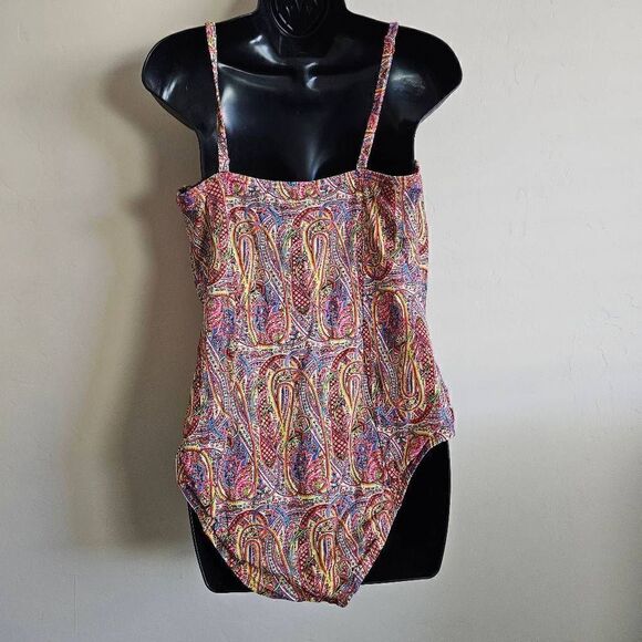 NWOT Echo Paisley Slimming One-Piece Swimsuit - Picture 5 of 11